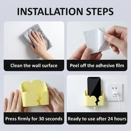 Wall Mount Phone Holder – Self-Adhesive Charging Stand for Convenience