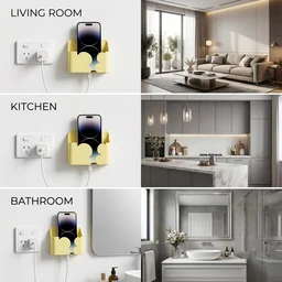 Wall Mount Phone Holder – Self-Adhesive Charging Stand for Convenience