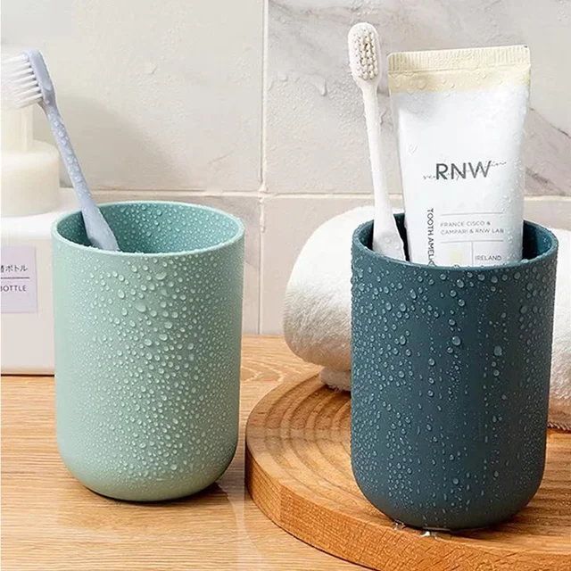 Wall Mount Toothbrush Holder – 2 Cups, Self-Adhesive | BrushedUp