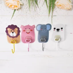 Wall Mounted Cartoon Hooks – Self-Adhesive, Kid-Friendly Design