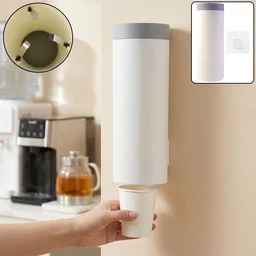Wall Mounted Cup Holder – Space-Saving Dispenser for Hygienic Storage