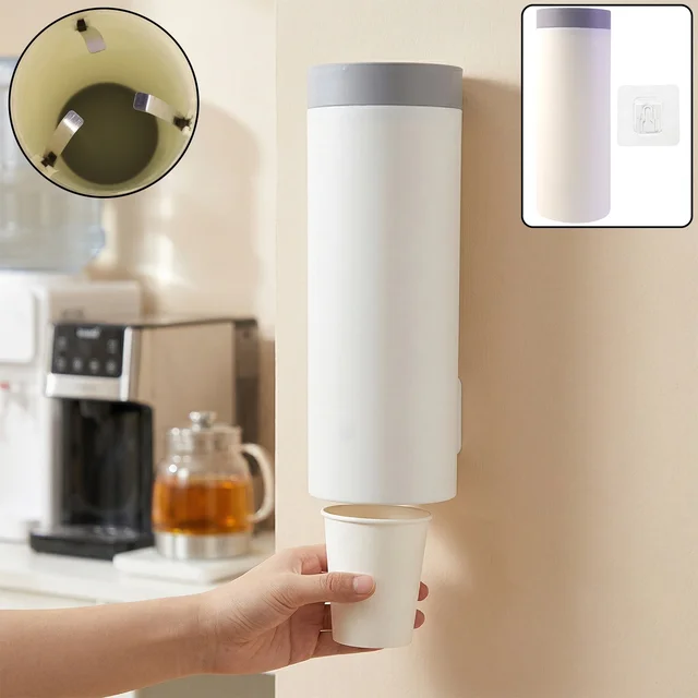 Wall Mounted Cup Holder – Space-Saving Dispenser for Hygienic Storage