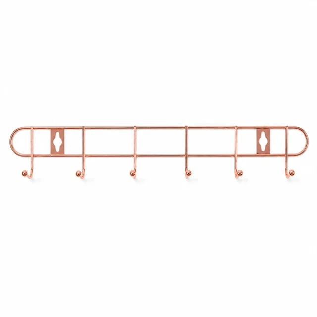 Wall Mounted Hook Rack – Space Saving & Stylish Rose Gold Finish