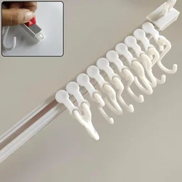 Wall Mounted Kitchen Storage Rack with 10 Adjustable Hooks