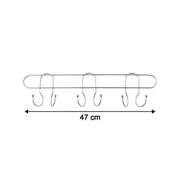 Wall Mounted Metal Hook Rack – Sleek & Heavy Duty Organizer
