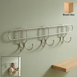 Wall Mounted Metal Hook Rack – Sleek & Heavy Duty Organizer