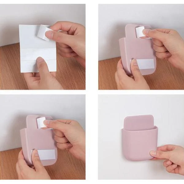Wall Mounted Phone Holder – Charging Port | 4 Pcs | PHOBIA