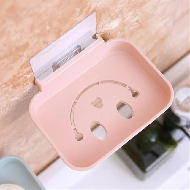 Wall Mounted Soap Dish Holder – Self Adhesive with Drainage