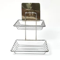 Wall Mounted Soap Dish – Stainless Steel with Hooks | Velvet Organizers
