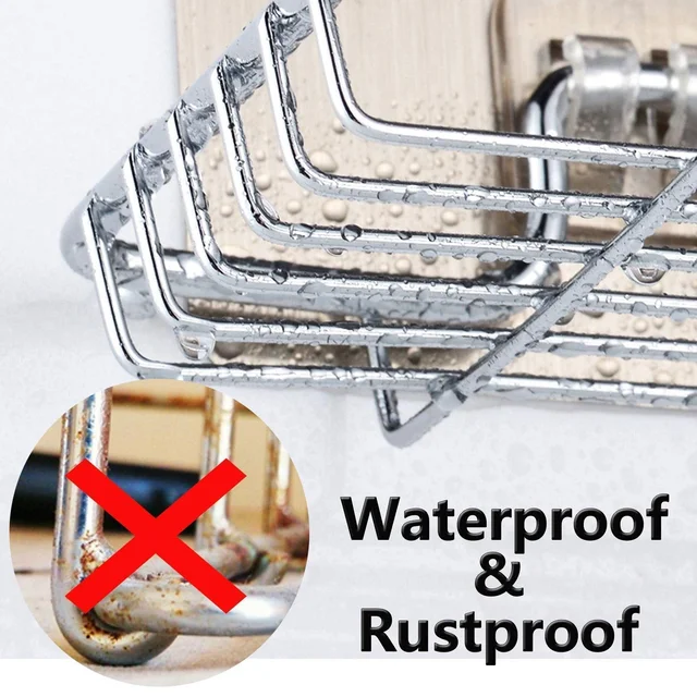 Wall Mounted Soap Dish – Stainless Steel with Hooks | Velvet Organizers