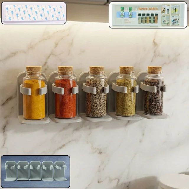 Wall Mounted Spice Rack Organizer – Space-Saving Kitchen Storage