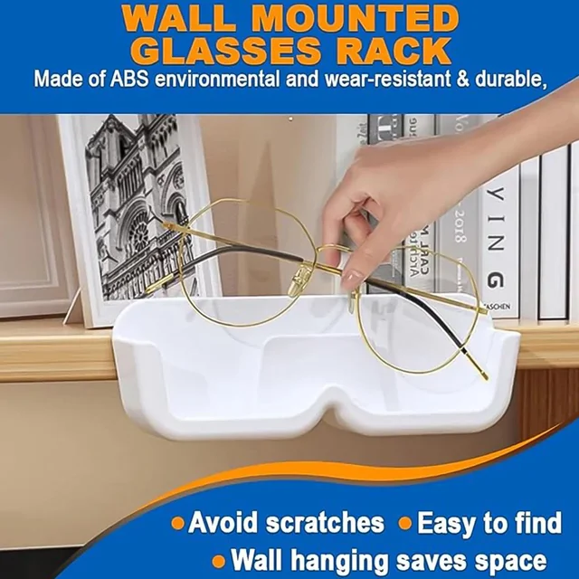 Wall Mounted Sunglasses Holder – 4 Pc Adhesive Set | GlimmerHome