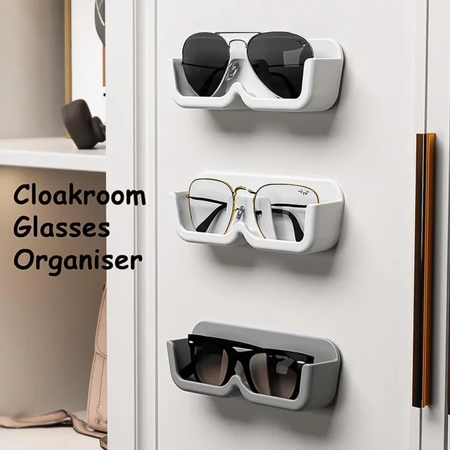 Wall Mounted Sunglasses Holder – 4 Pc Adhesive Set | GlimmerHome
