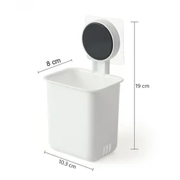 Wall Mounted Toothbrush Holder – Easy Adhesive Installation (2 Pc)