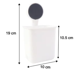 Wall Mounted Toothbrush Holder – No-Drill Space Saving Bathroom Organizer