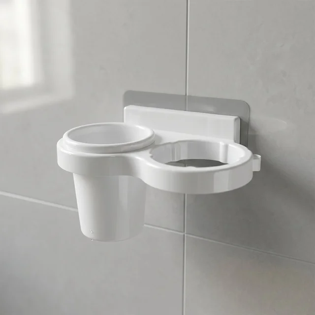 Wall Mounted Toothbrush Holder Set – Space-Saving Bathroom Organizer