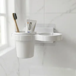 Wall Mounted Toothbrush Holder Set – Space-Saving Bathroom Organizer