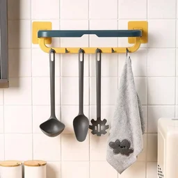 Wall Mounted Towel Holder – Double Bar & Folding Shelf | Siplix