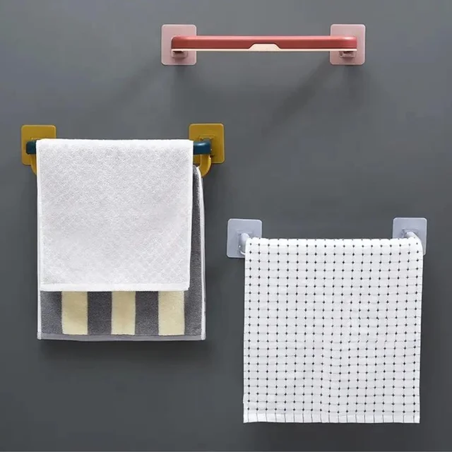 Wall Mounted Towel Holder – Double Bar & Folding Shelf | Siplix