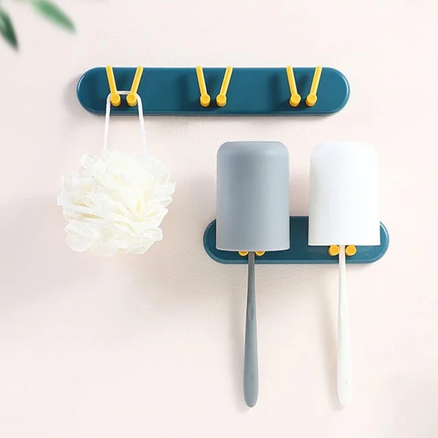 Wall-Mounted Toothbrush Holder – Plastic Bathroom Organizer | BrushedUp