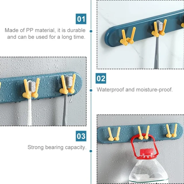 Wall-Mounted Toothbrush Holder – Plastic Bathroom Organizer | BrushedUp