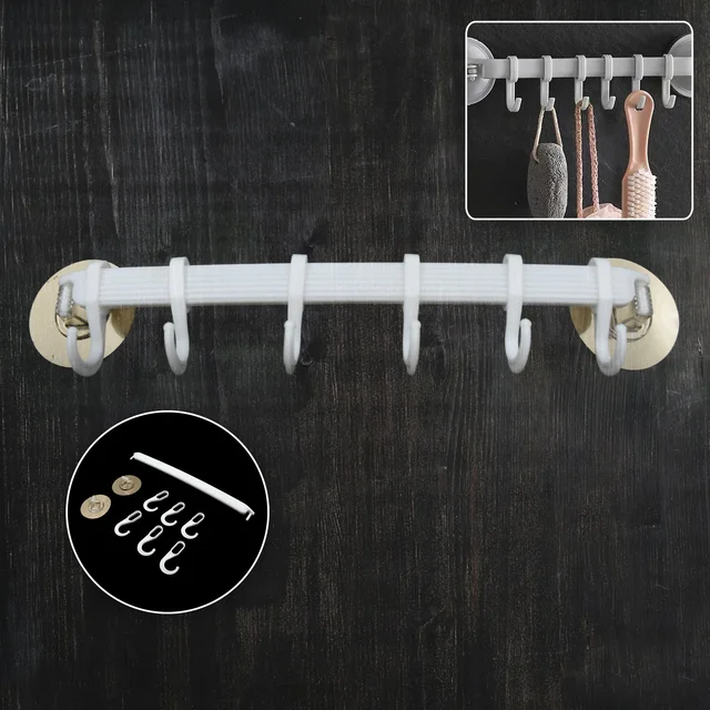 Wall-Mounted Towel Hanger – No-Drill Adhesive Rack | Mini Bubbles