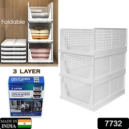 Wardrobe Clothes Organizer – 3-Layer Foldable Storage | Indo Glow