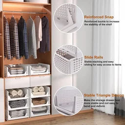 Wardrobe Clothes Organizer – 3-Layer Foldable Storage | Indo Glow