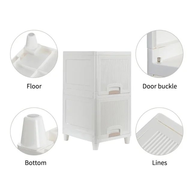 Wardrobe Storage Drawers – 2-Layer Plastic Organizer | Velvet Organizers