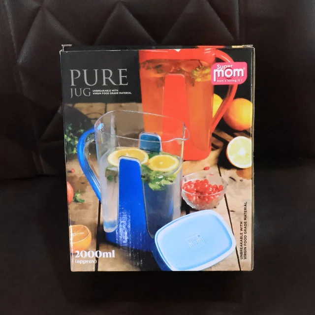 Water Jug – 2000ml Large Capacity Transparent Plastic