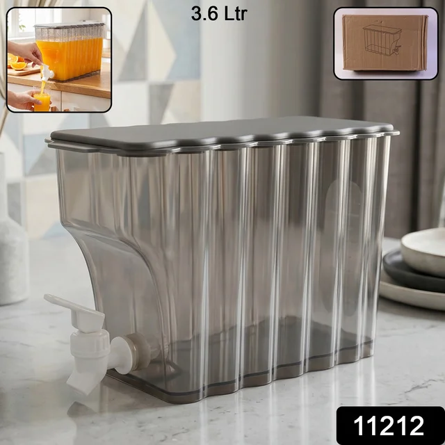 Water Jug with Tap Dispenser – 3.6 Litre Compact Plastic Design