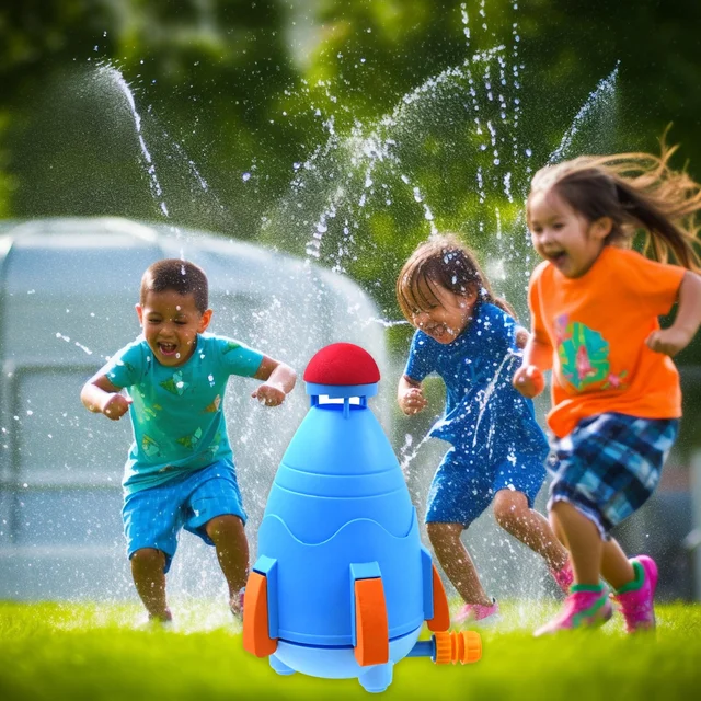 Water Rocket Sprinkler – 360° Rotating Fun for Kids | Puzzle Vista