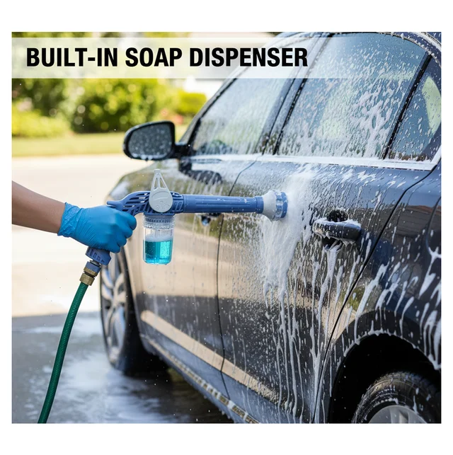 Water Spray Gun – 8-in-1 with Soap Dispenser | Grow Garden Tools