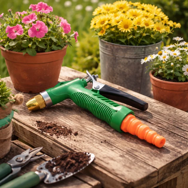 Water Spray Gun – Durable Lever Nozzle for Garden & Car | Grow Garden Tools