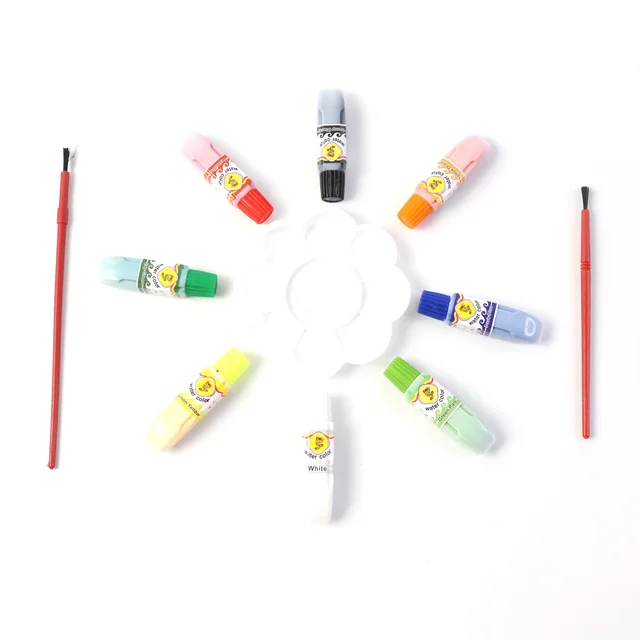 Watercolor Paint Set – 8 Vibrant Colors with Brushes & Palette