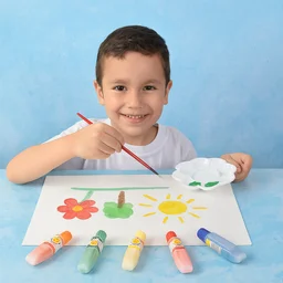 Watercolor Paint Set – 8 Vibrant Colors with Brushes & Palette