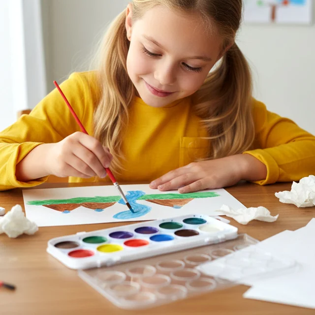 Watercolour Paint Set for Kids – Vibrant Colors & Portable Design
