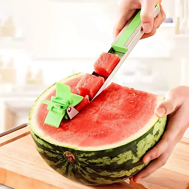 Watermelon Cutter – Stainless Steel Windmill Slicer for Cubes | Quickslice