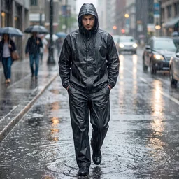 Waterproof EVA Rain Coat Set – Hooded Jacket & Pant for Monsoon