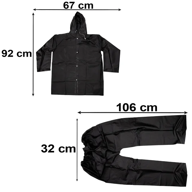 Waterproof EVA Rain Coat Set – Hooded Jacket & Pant for Monsoon