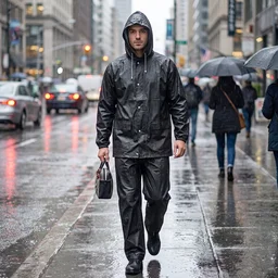 Waterproof EVA Rain Coat Set – Hooded Jacket & Pant for Monsoon