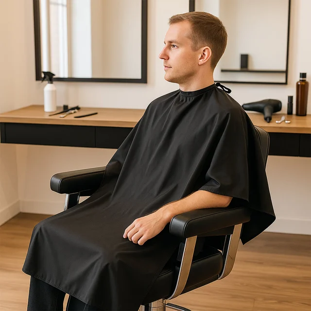 Waterproof Hair Cutting Cape – Adjustable Neck for Salon & Home