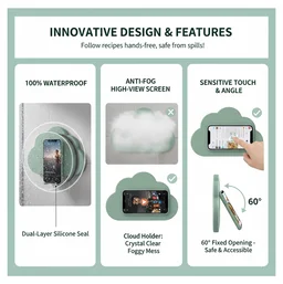 Waterproof Mobile Stand – 360° Rotation & Shower Mount | PHOBIA
