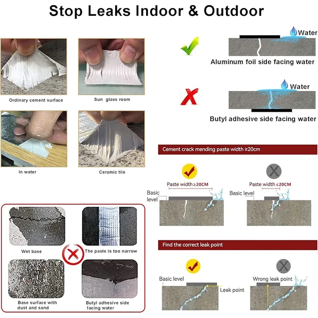 Waterproof Repair Tape – Durable sealing for pipes and roofs