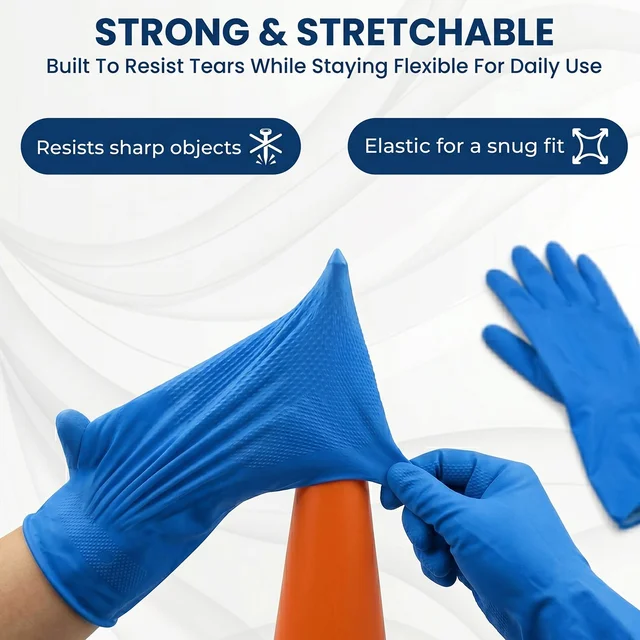 Waterproof Rubber Cleaning Gloves – Reusable & Durable for Household Tasks