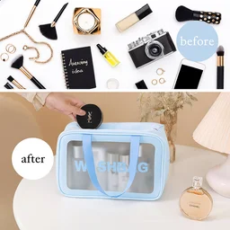 Waterproof Transparent Travel Toiletry Bag Set – 3 Sizes for Easy Organization