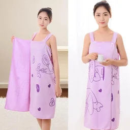 Wearable Bath Towel – Quick Dry Cotton Wrap for Women | Mini Bubbles