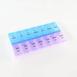 Weekly Pill Organizer – 14 Compartments with Snap Lids