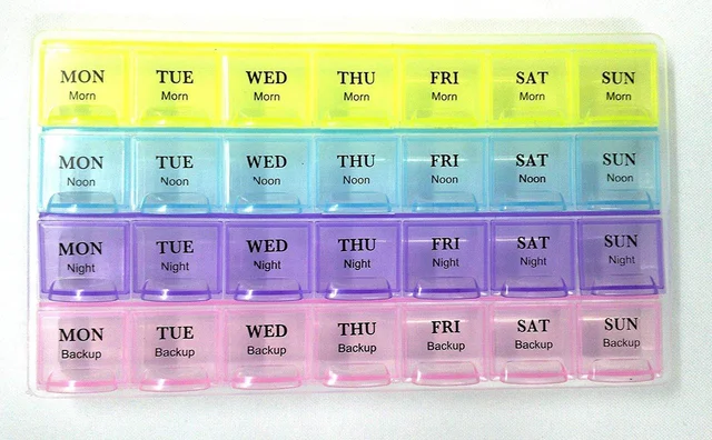 Weekly Pill Organizer – 28-Slot Portable Medicine Box | Organivo