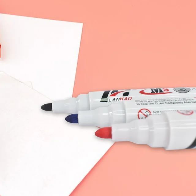 Whiteboard Marker Set – Smooth, Vivid Ink with Duster Pack of 4